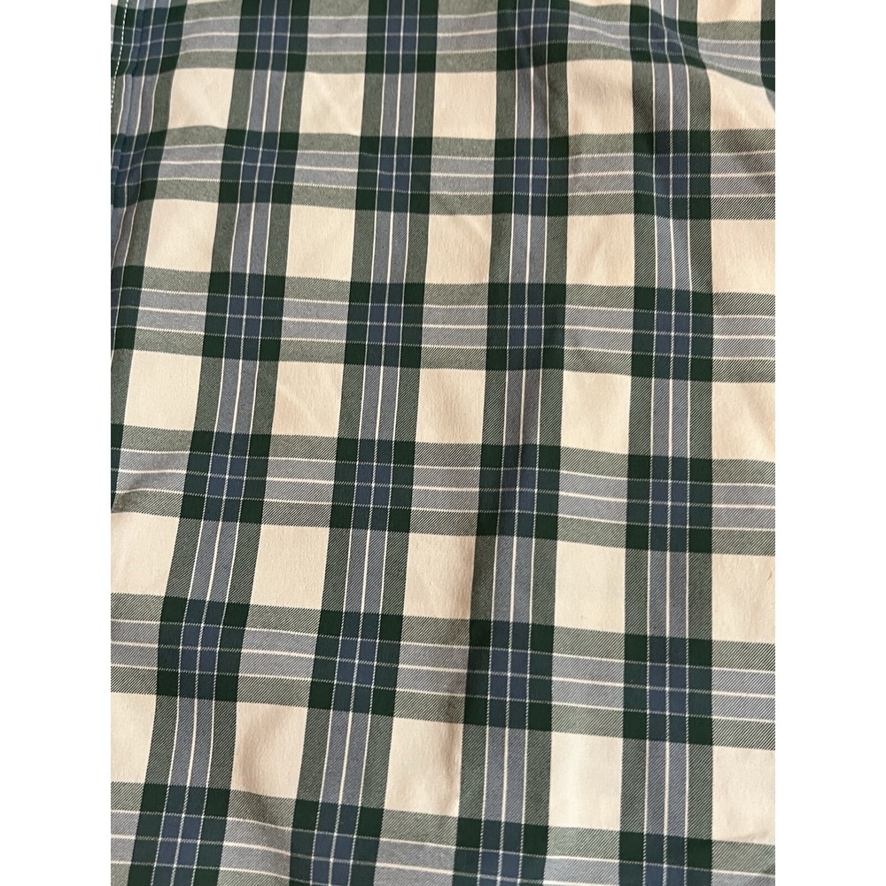 UnTuckit Men's Goutte Dor Plaid Green White  Long Sleeve Button Down Shirt Large - Picture 4 of 7